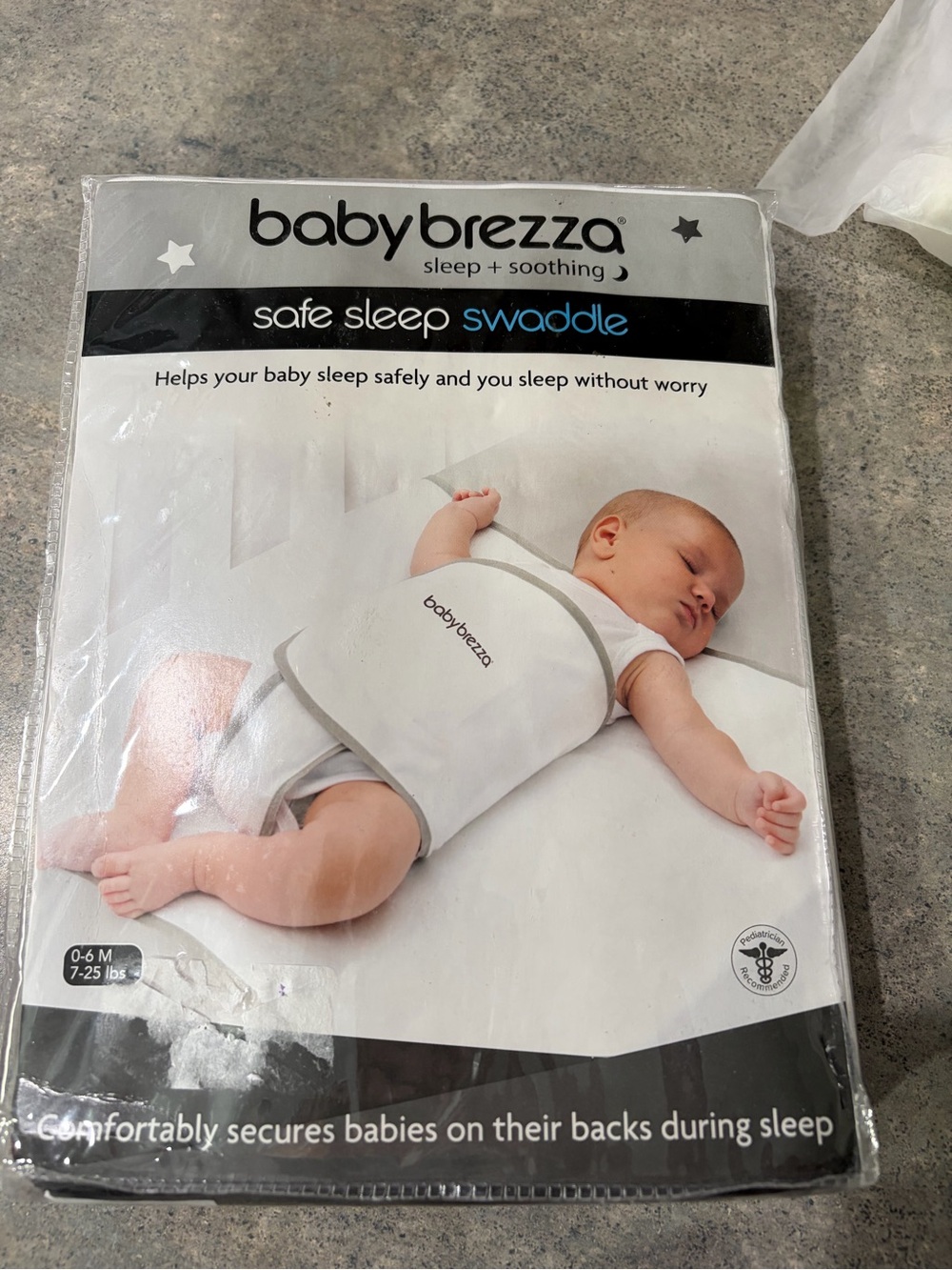 babybrezza Safe Sleep Swaddle in White